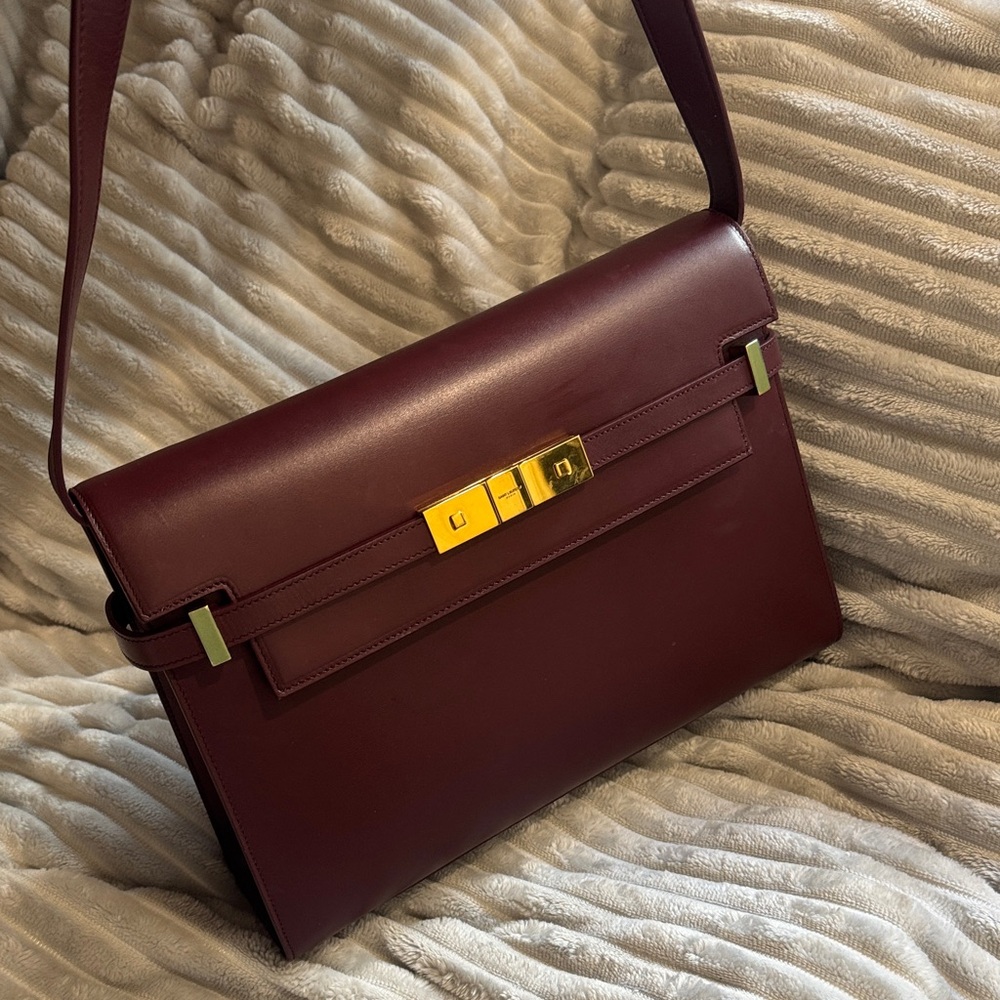 Yves Saint Laurent Manhattan Burgundy Small Bag